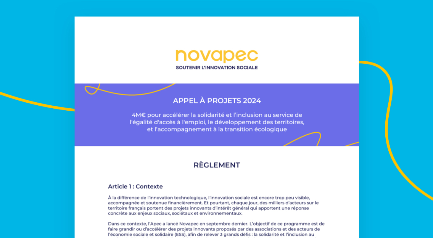 Règlement de l'appel à projets
